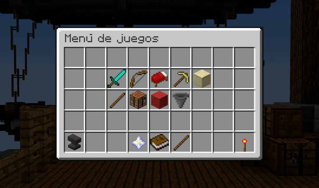 Menú de jugar en el que aparecen ítems de los diferentes juegos